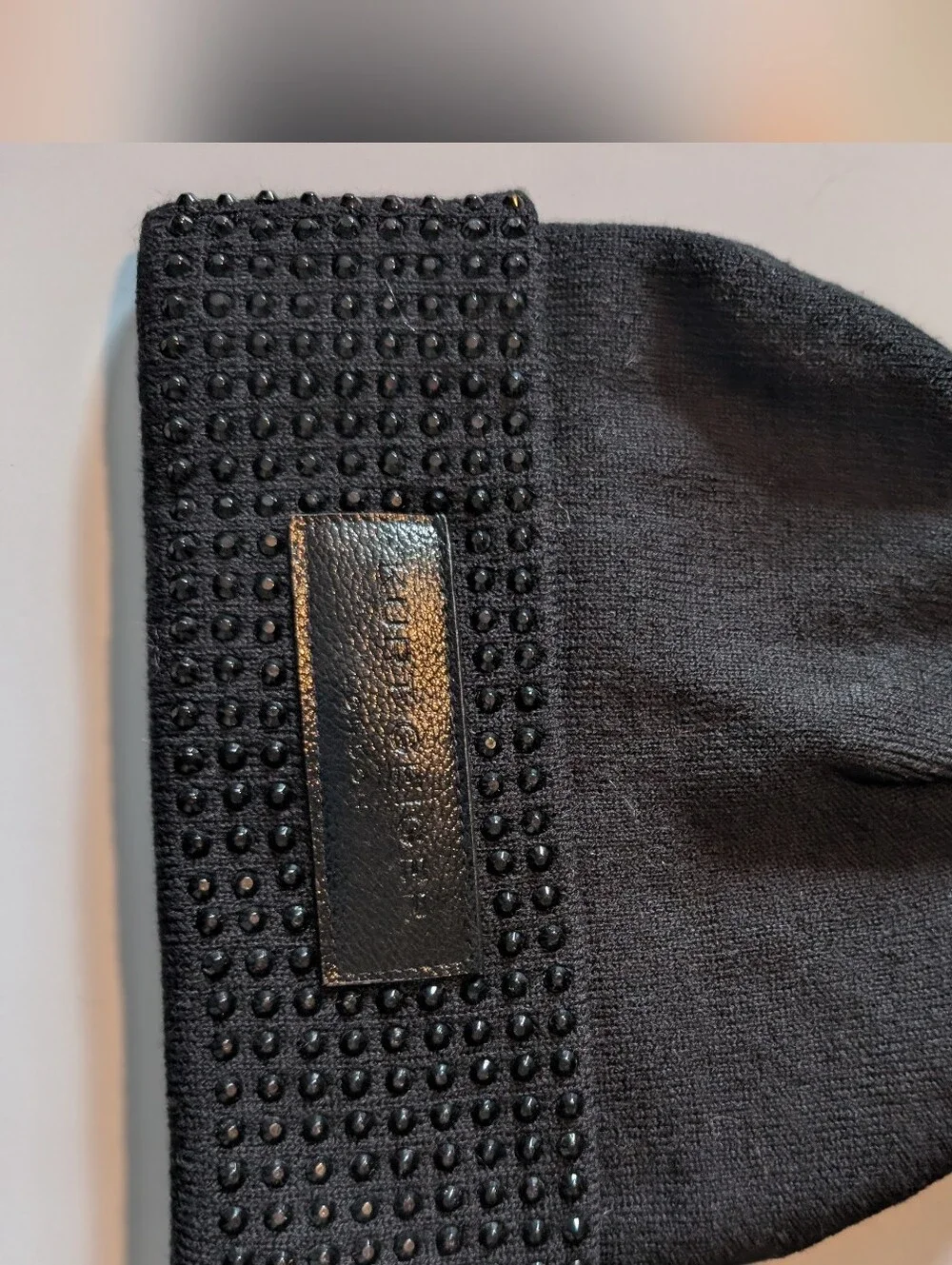 Kurt Geiger London crystal cuff beanie